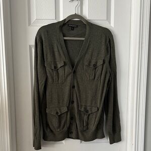 Banana Republic Men's Olive Green Cardigan